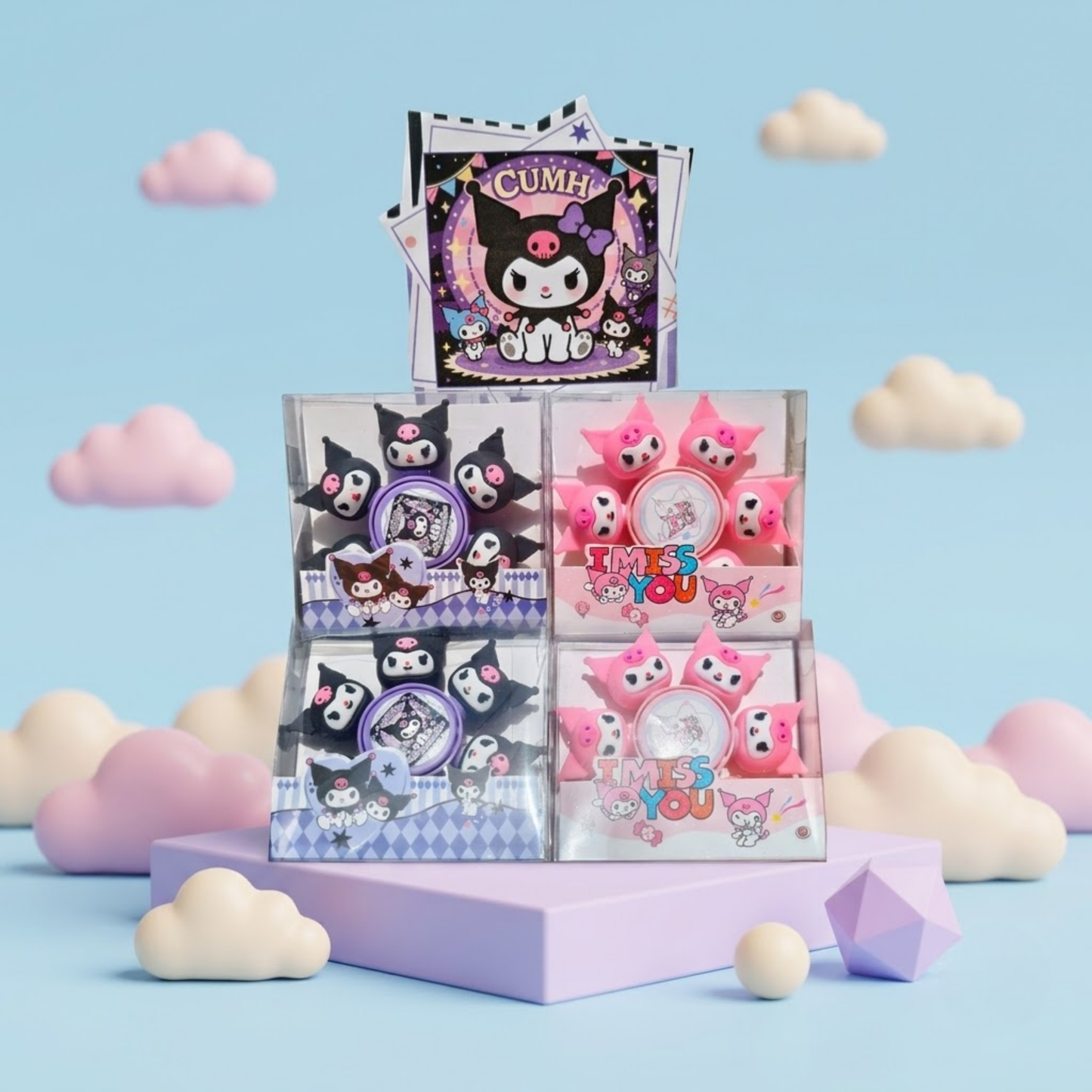 Kuromi Fidget Spin cum Highlighter Markers