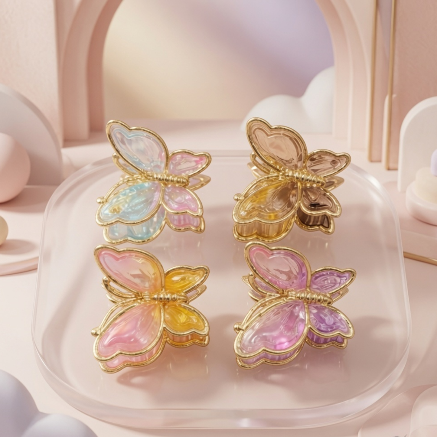 Crystal Butterfly Hair Claw
