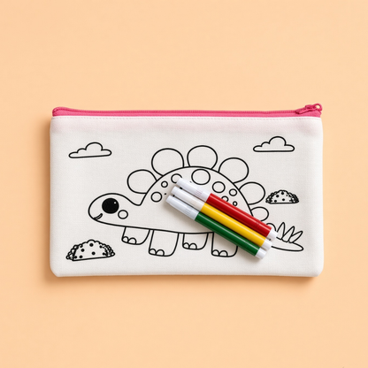 DIY Colour Your Own Pencil Pouch with sketches