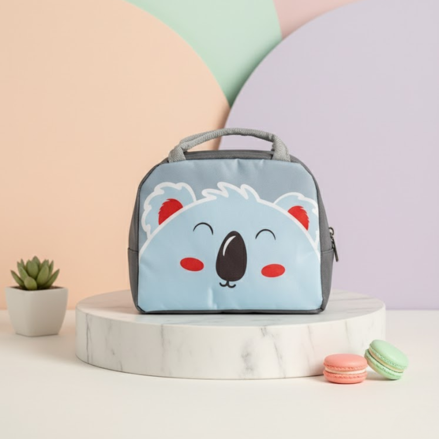 Kids Koala insulated lunch bag – cute animal design lunch box bag for school