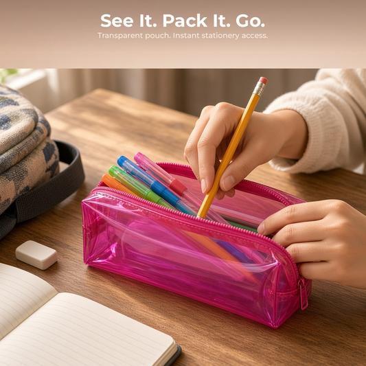 Transparent stationery Pouch | School Stationery Case