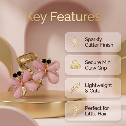 Floral Crystal Claw Hair Clip Set | 6 Colours