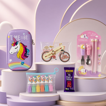 6 in 1 Unicorn Gift Set for Girls | Premium Gift Cover Included