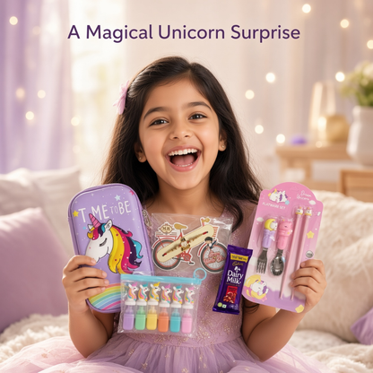6 in 1 Unicorn Gift Set for Girls | Premium Gift Cover Included