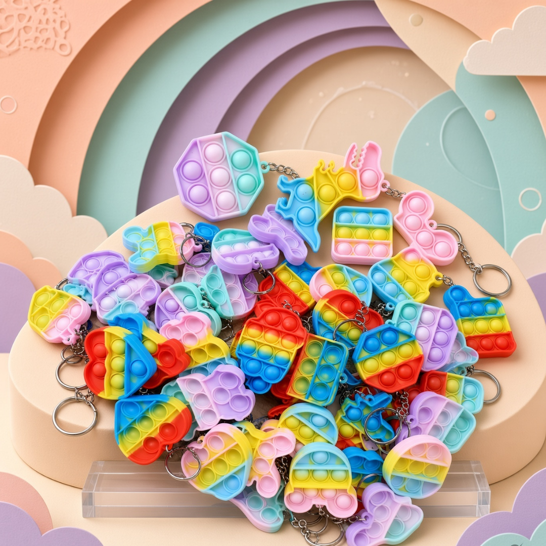 Pop It Fidget Keychains | Assorted Party Favours