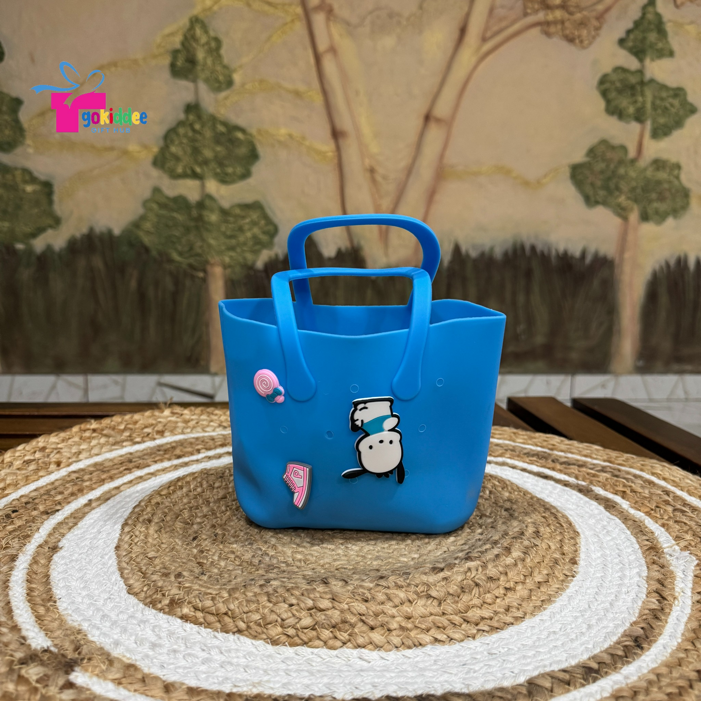 Silicone Tote bags with charms