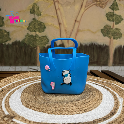 Silicone Tote bags with charms