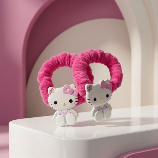 Hello Kitty Fluffy Hair Ties | Set of 2