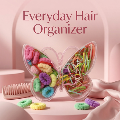 Butterfly Box Hair Ties & Rubber Bands Set | Colourful Hair Accessories