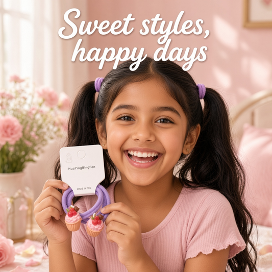 Cute Cupcake Charm Hair Bands