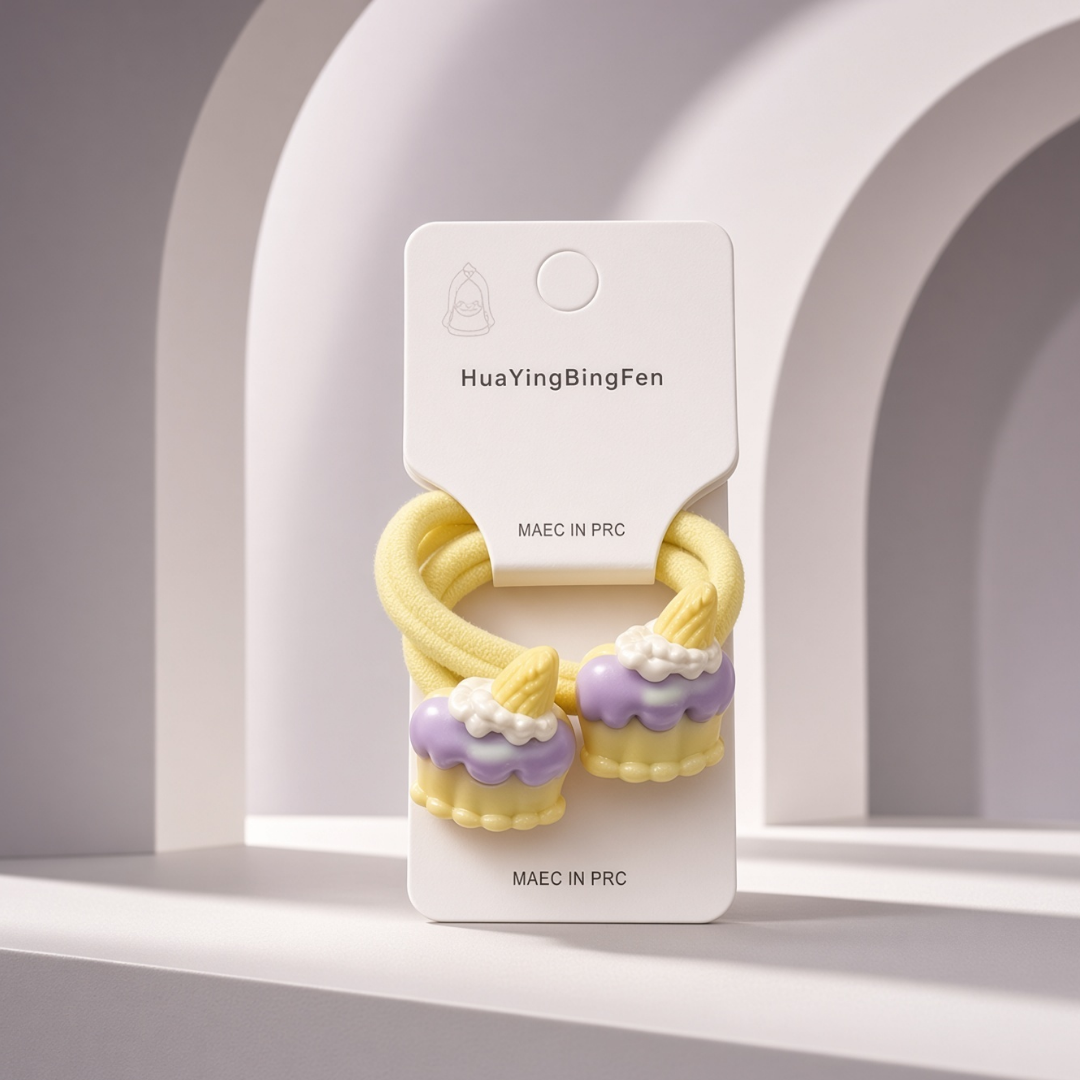 Cute Cupcake Charm Hair Bands
