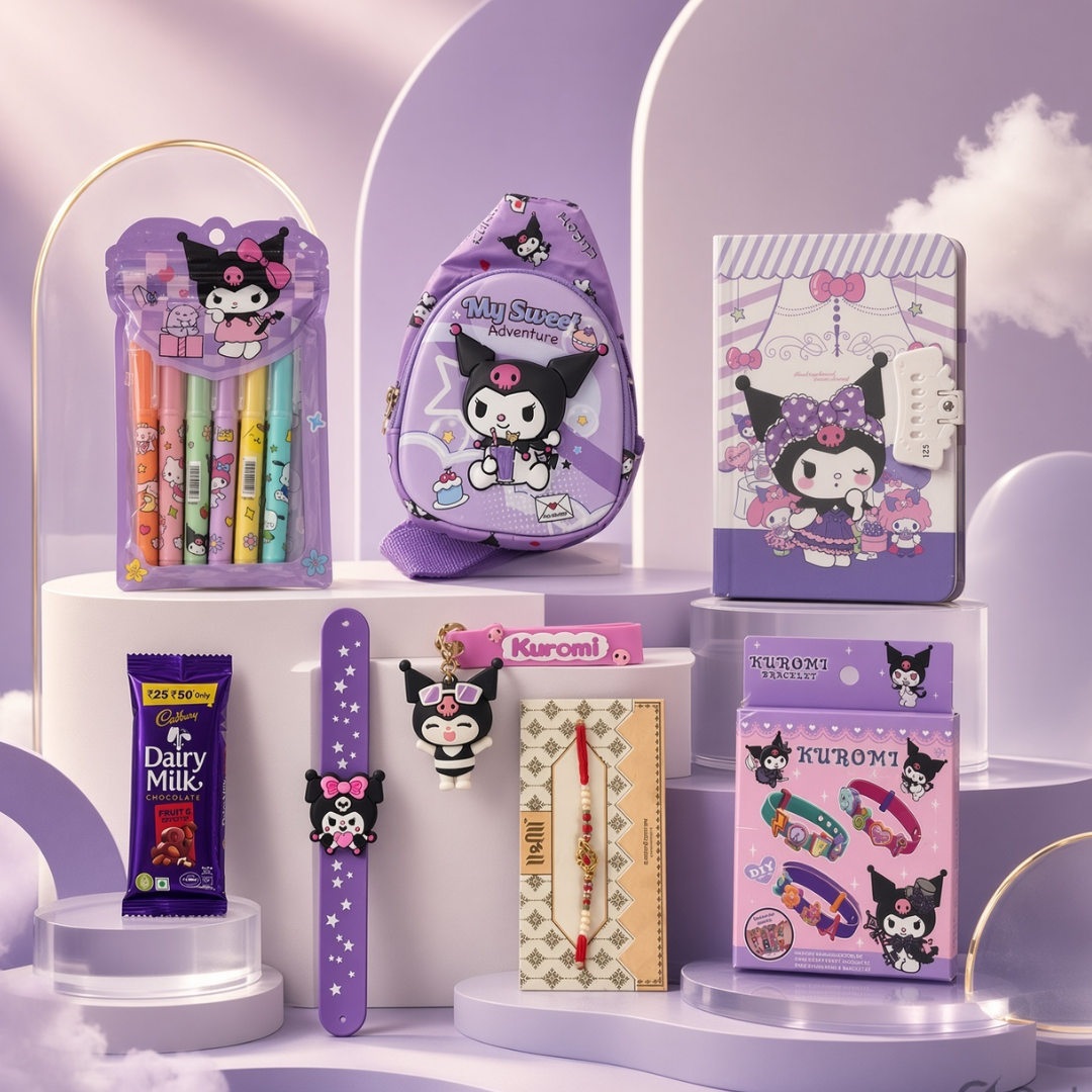 9 in 1 Kuromi Gift Hamper | Box Gift Packing Included