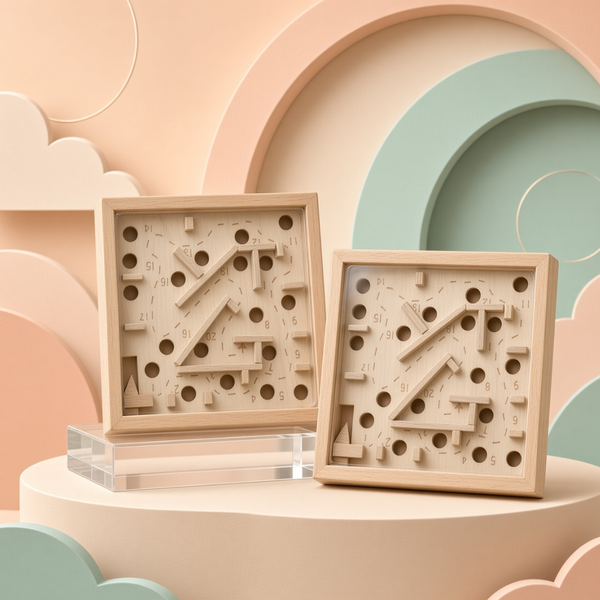 Wooden Tilt Maze Board Game for Kids