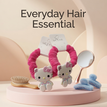 Hello Kitty Fluffy Hair Ties | Set of 2