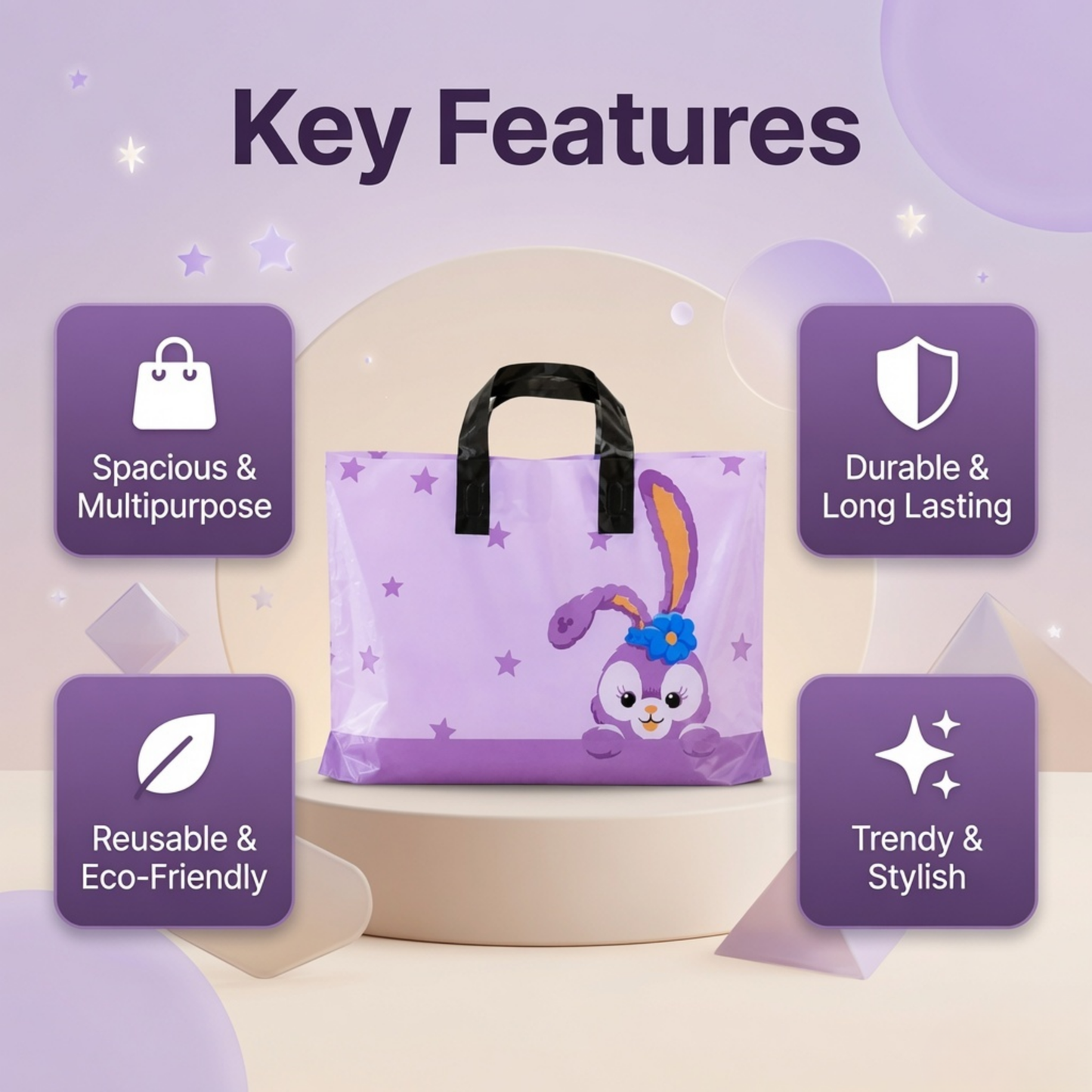 Cute Purple Bunny Premium return gift cover