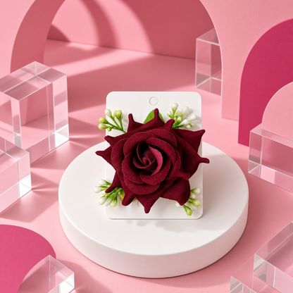 Rose Floral Hair Clip for Girls