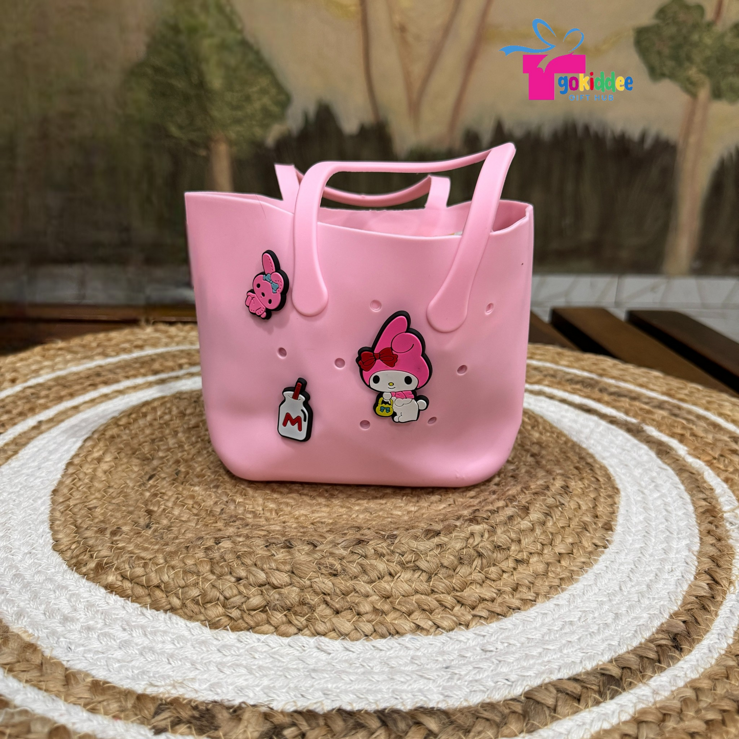 Silicone Tote bags with charms
