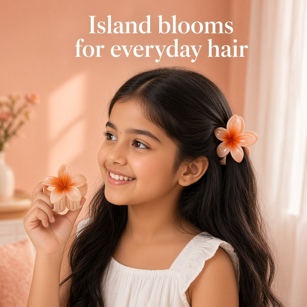 Acrylic Flower Claw Clip Combo | Big & Medium Sizes