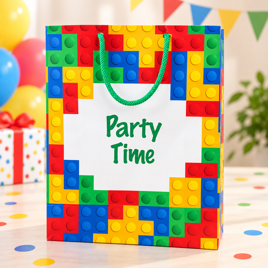 Colourful Building Blocks Party Time Gift Bag