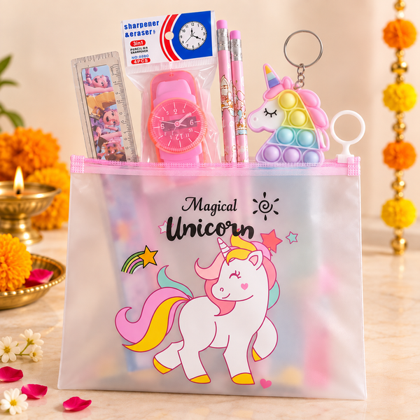 Unicorn Stationery Gift Set | Pouch, Pens & Fun Accessories
