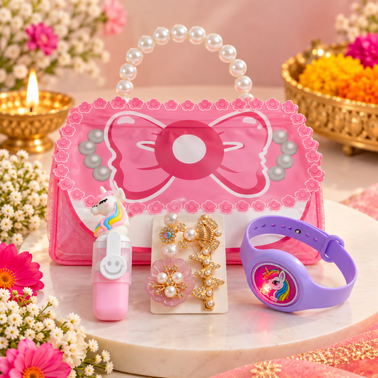Pink Bow Purse PVC Pouch Kanjak Hamper