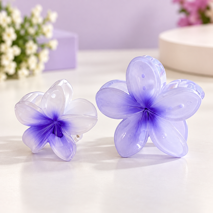 Acrylic Flower Claw Clip Combo | Big & Medium Sizes