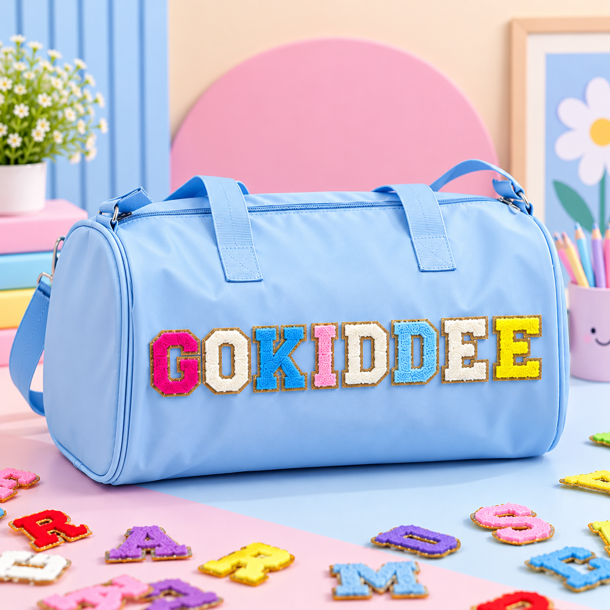 Personalised faux leather Duffel Bag
