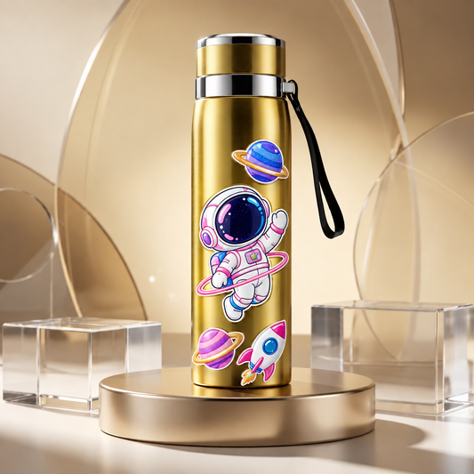 Premium Stainless Steel Vacuum Insulated Water Bottle with Carry Strap – Leakproof Travel Flask