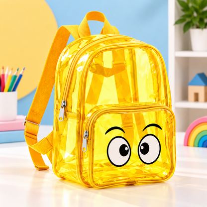 Kids Fun Face Transparent Backpack