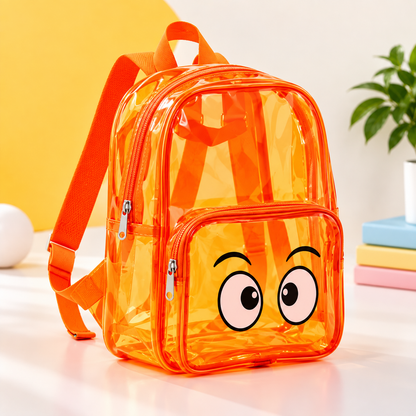 Kids Fun Face Transparent Backpack