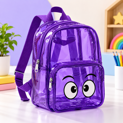 Kids Fun Face Transparent Backpack
