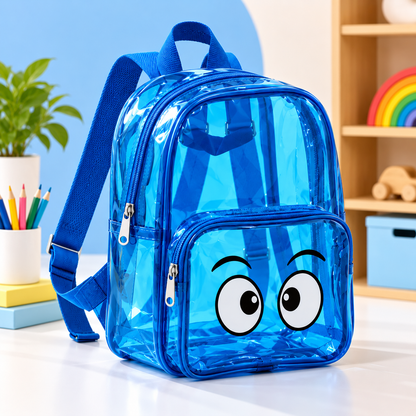 Kids Fun Face Transparent Backpack