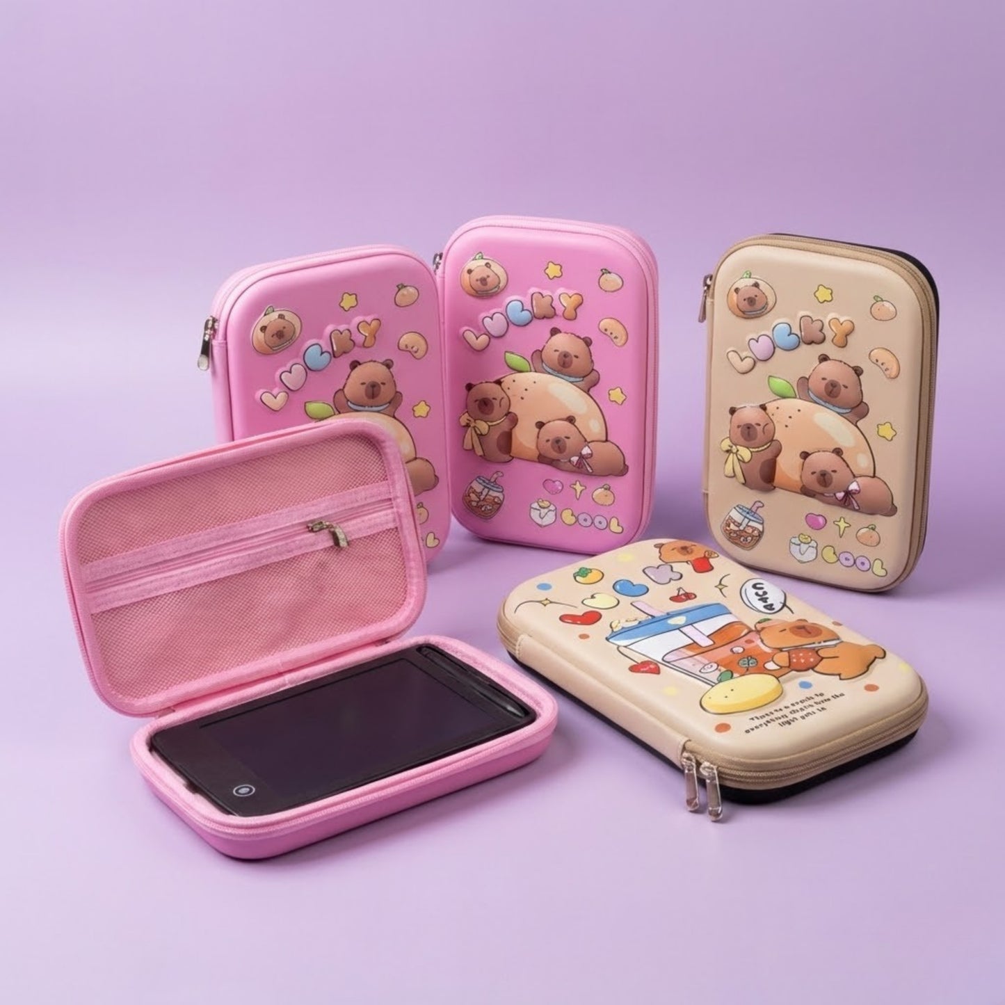 Stationery Pouch with detachable LCD writing tablet