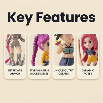 KPOP Style 11 cm Mini action  figurine Dolls Set