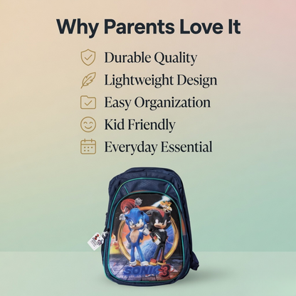 16" Sonic 3 Kids School Backpack