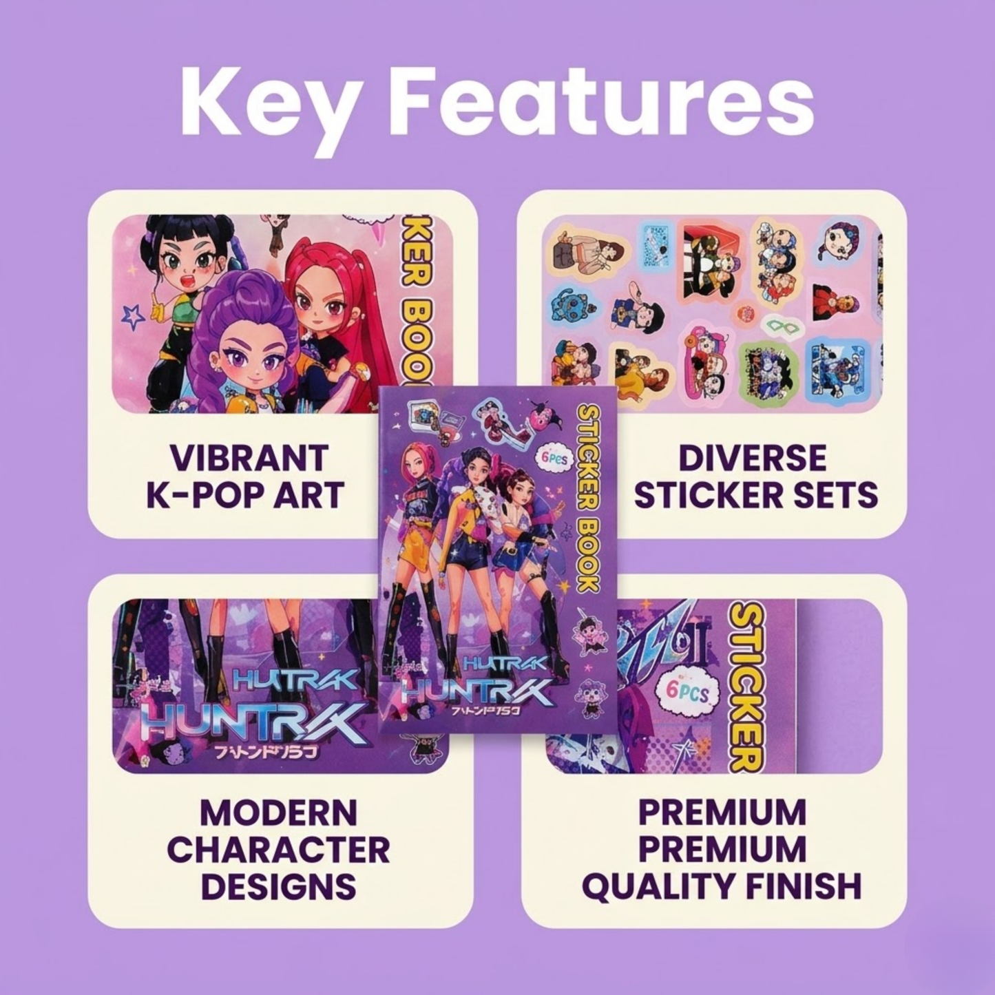 Cute Cartoon Sticker Book for Kids – Fun Decorative Stickers Collection