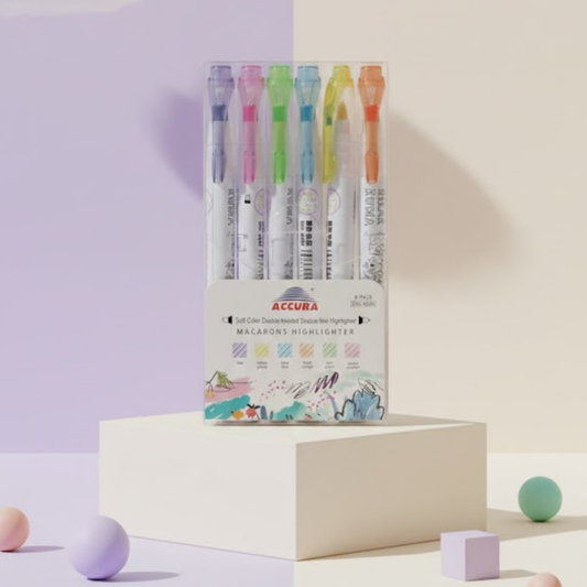 Set of 6 Sketch Cum Highlighters Dual pens