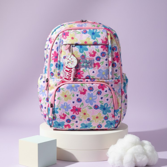 Kids Floral Print School Backpack – Lightweight & Spacious