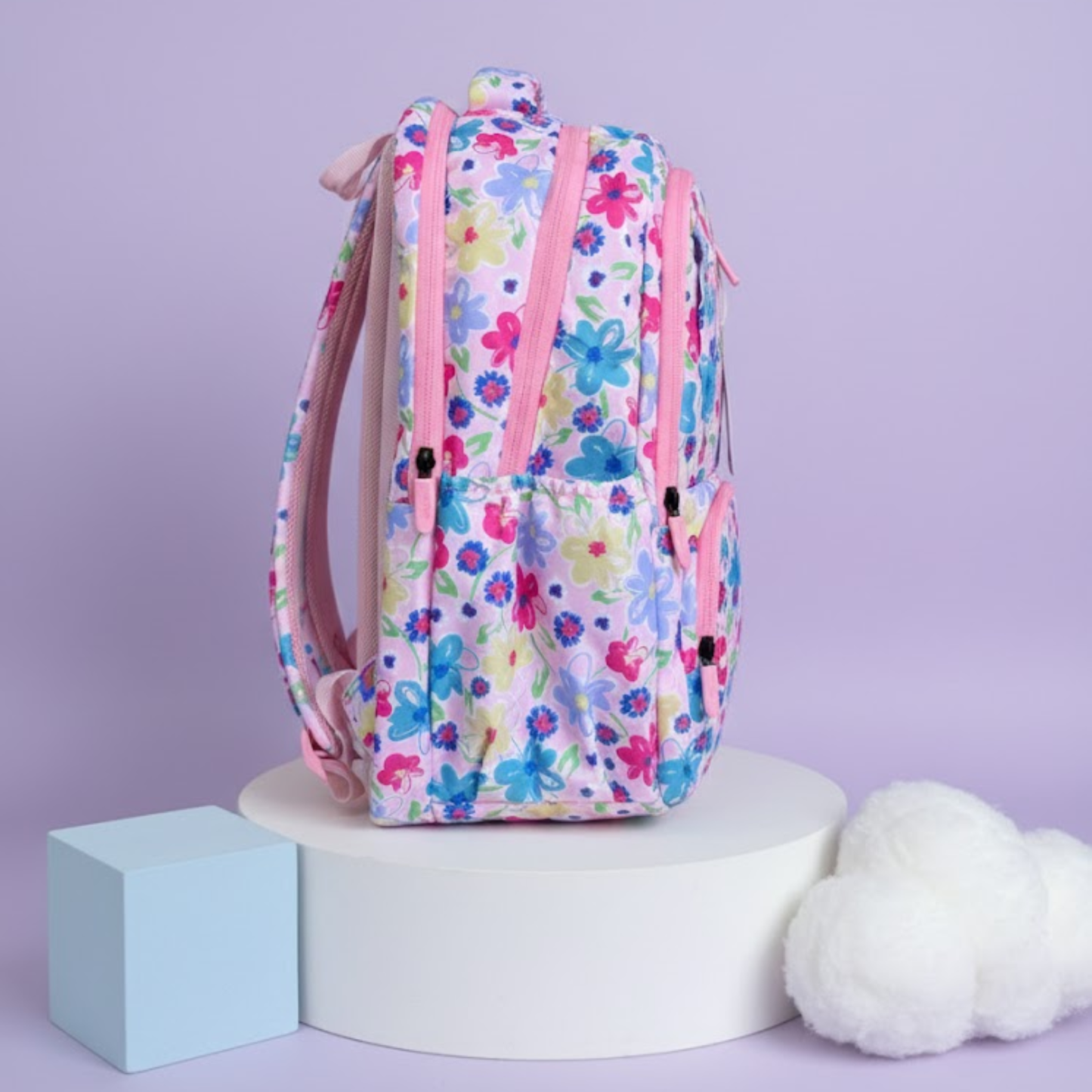Kids Floral Print School Backpack – Lightweight & Spacious