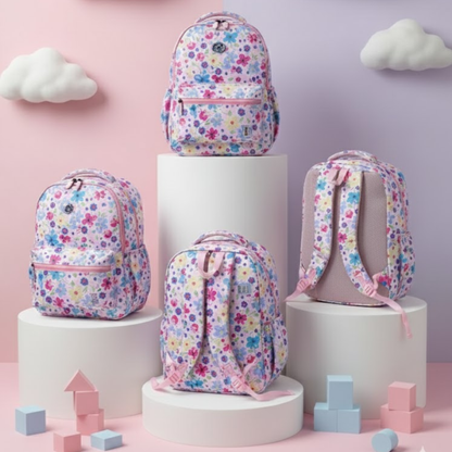 Kids Floral Print School Backpack – Lightweight & Spacious