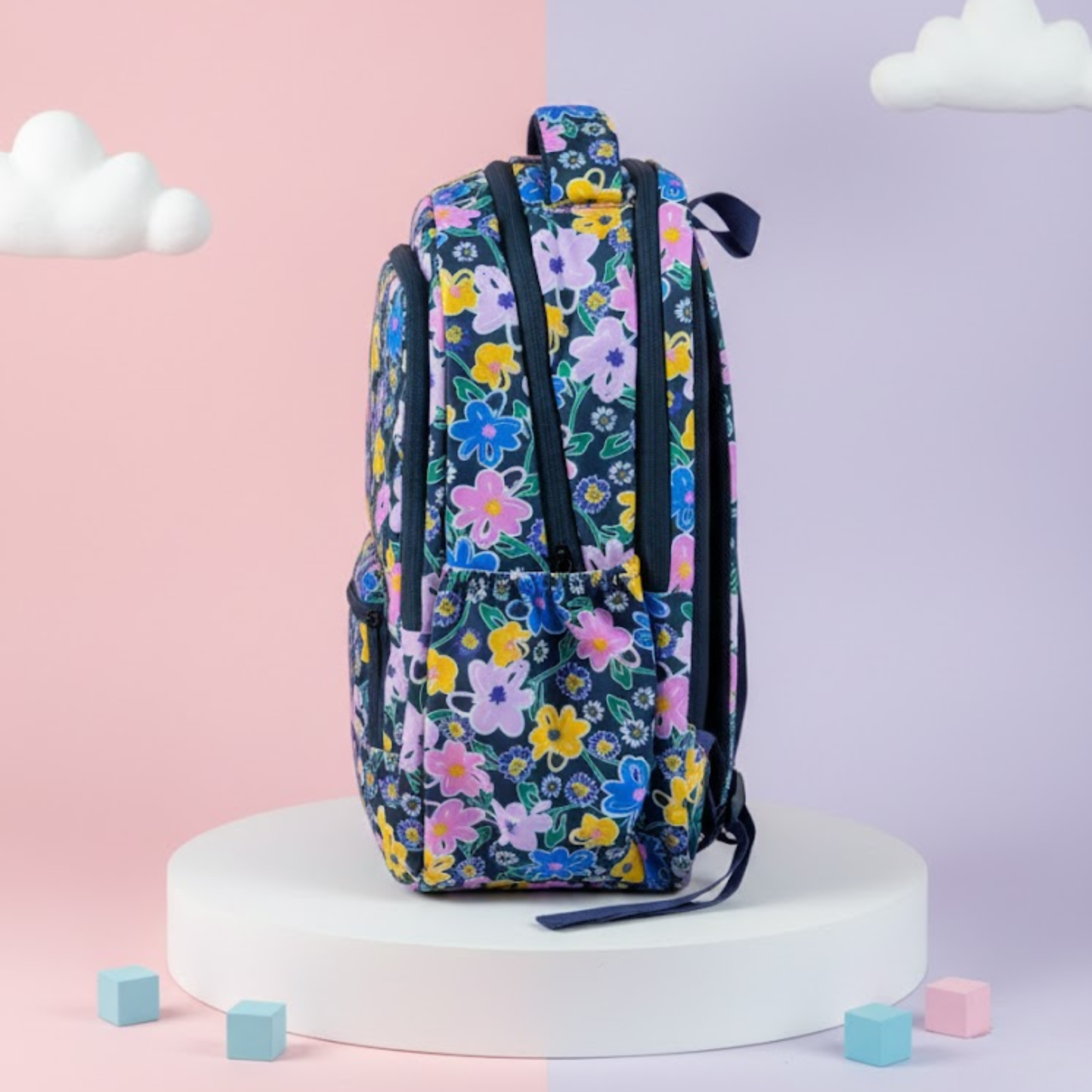 Kids Floral Print School Backpack – Lightweight & Spacious