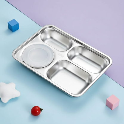 4 Partition Stainless Steel Lunch box 1000+150 ml