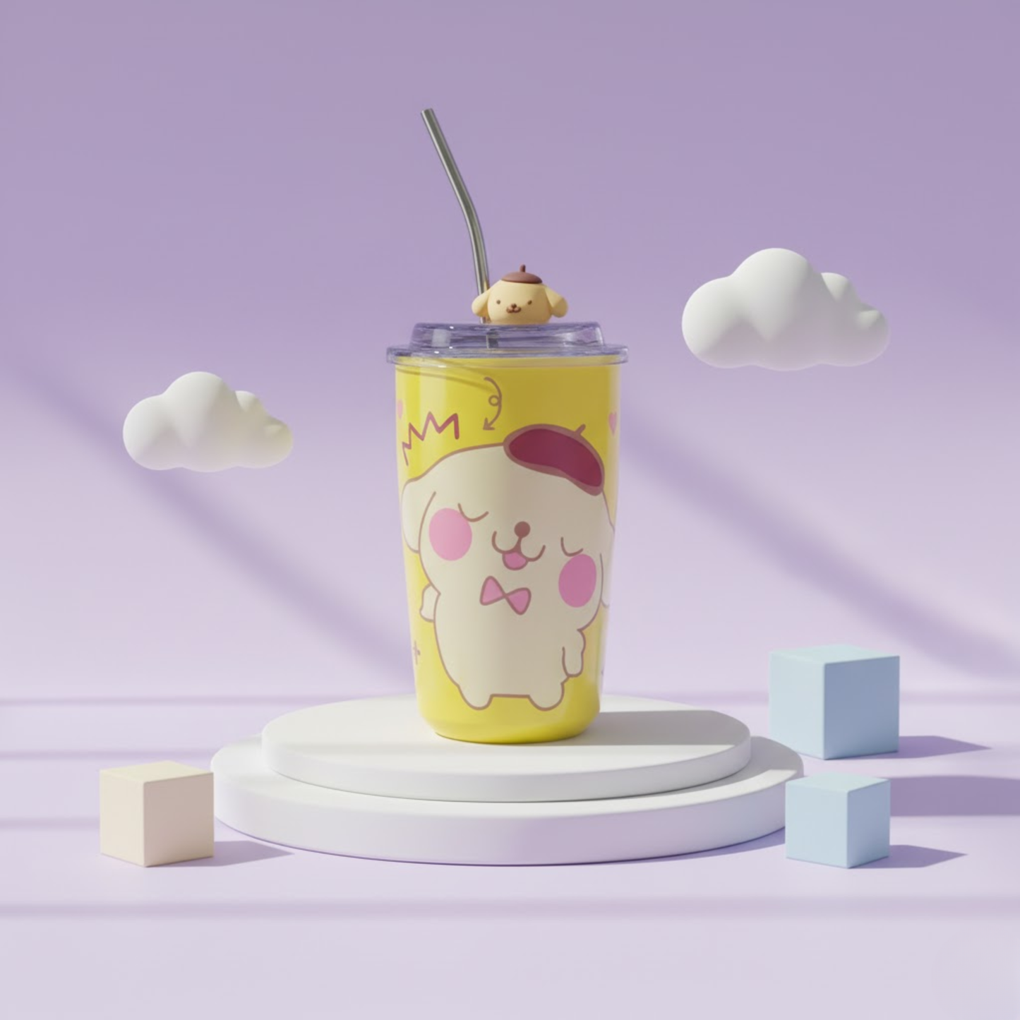 Stainless Steel Sanrio Tumblers with straw -600ml