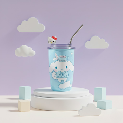 Stainless Steel Sanrio Tumblers with straw -600ml