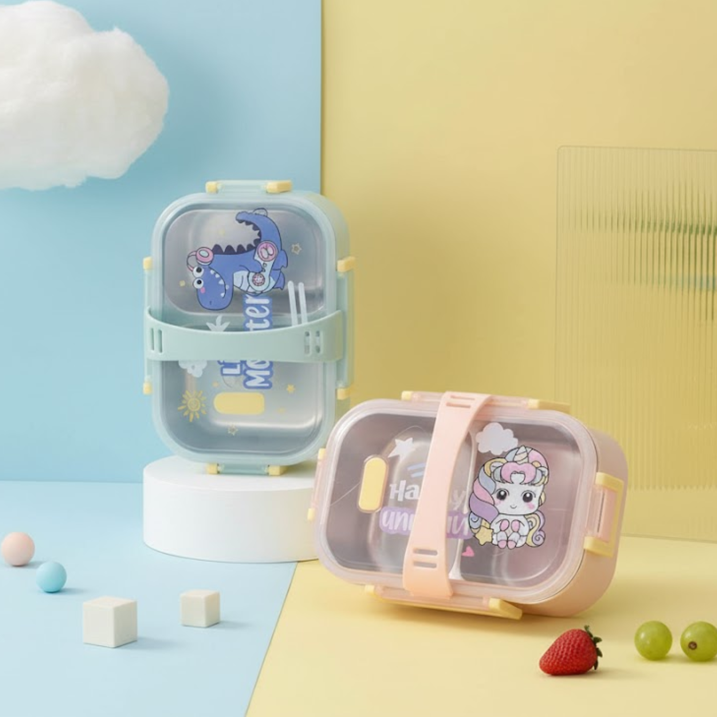 2 Partition stainless Steel Leakproof Lunch box -700ML