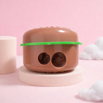 Burger Shape Pencil Sharpener with Shavings Container