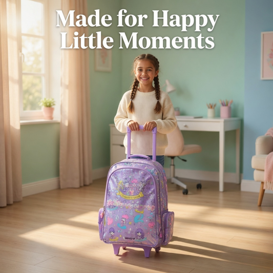 18" Smiggles Harry Potter Girls Trolley School Bag with LED light wheels