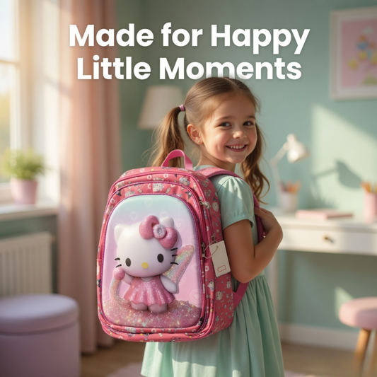 16" Hello Kitty Pink School Backpack for Girls
