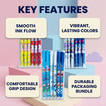 Set of 6 Infinite Cartoon theme Pencils for Kids
