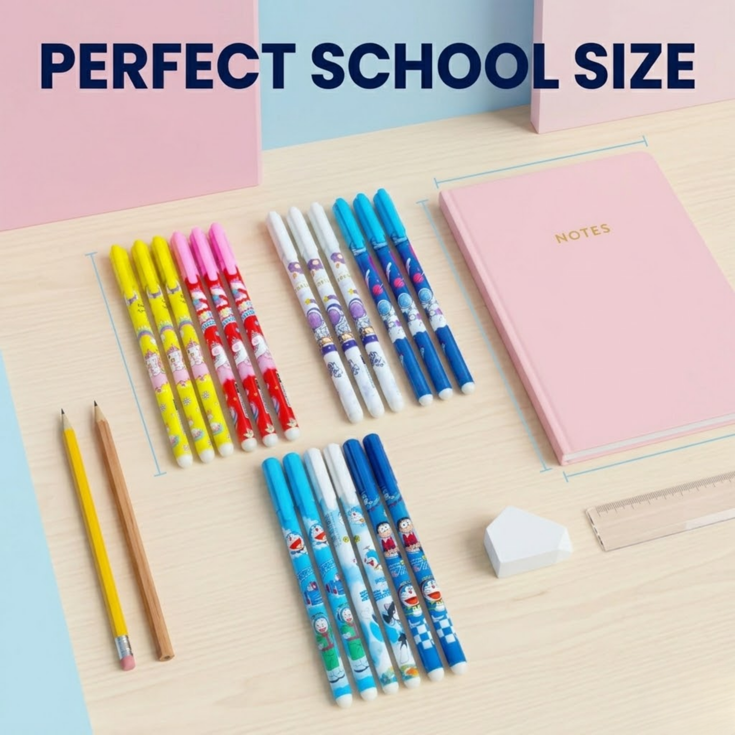 Set of 6 Infinite Cartoon theme Pencils for Kids